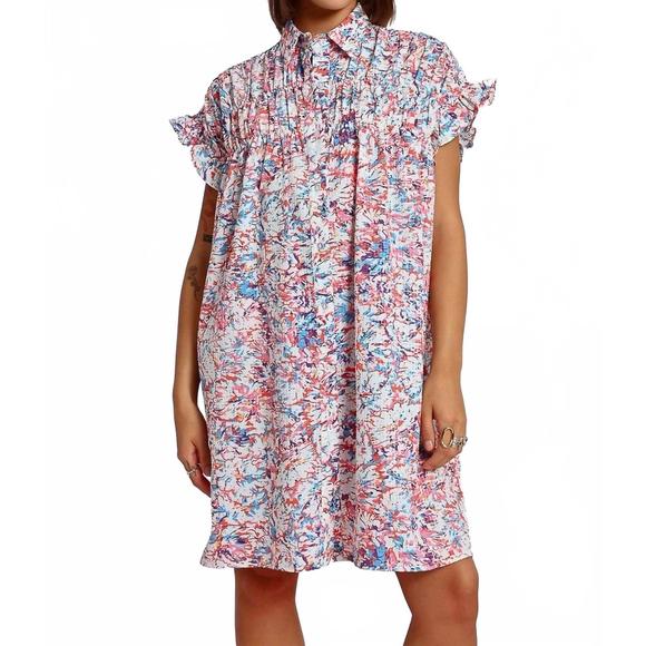 Molly Bracken Gathered Shirt Dress Carmen